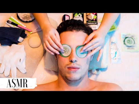 ASMR FRANÇAIS│L'expérience ASMR : SOINS & MASSAGES RELAXANTS DU VISAGE 💆🏻‍♂️