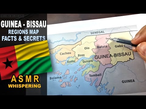ASMR: GUINEA BISSAU Regions Map Tracing | Key Facts and Highlights | ASMR maps and facts