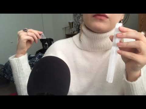 ASMR | Crystal Sounds [No Talking // selenite sounds, crystal scratching and tapping]