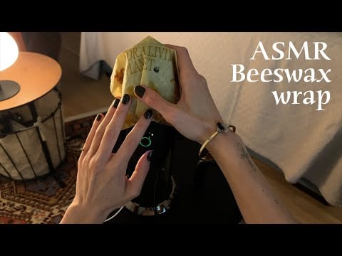 ASMR 🌙 Beeswax wrap - Sticky, crinkly and scratchy (no talking)