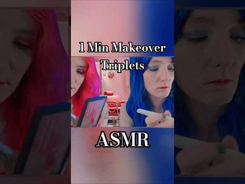 1Min Makeover (Triplet)  #asmr #asmrroleplay #asmrhaircut #personalattention #asmrmakeover #1minute