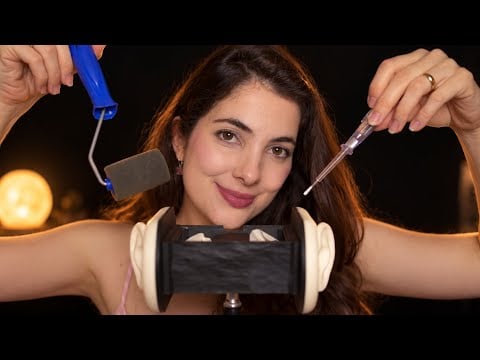 ASMR CONSERTANDO O MICROFONE  | Muitos Gatilhos para Dormir