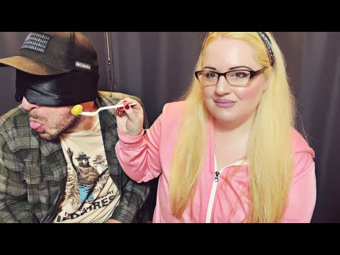 ASMR- Lloyds ASMR Tries Random Food Items Blind Folded @LLOYDSASMR  Collab