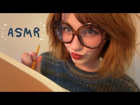 asmr- let me study you 📝 🔍 measuring , writing , mumbling and inaudible / unintelligible  whispers