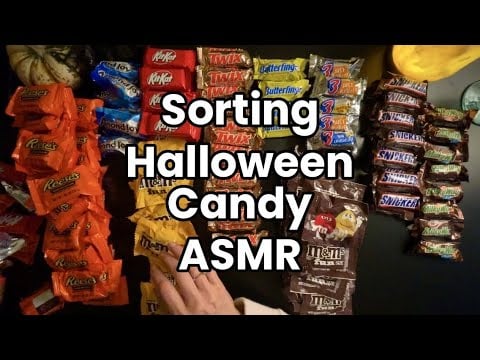 Counting Halloween Candy ASMR: Costco Chocolate Variety Bag, Soft Spoken