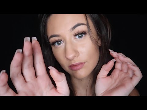 [ASMR] Face Stroking, Gentle Whispering & Rain Sounds ♡