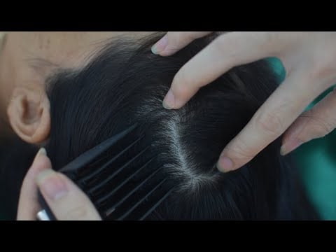 ASMR Real Person Hair Parting, Hair Brushing Sounds, Relaxing Hair Play For Relieve Stress, Anxiety