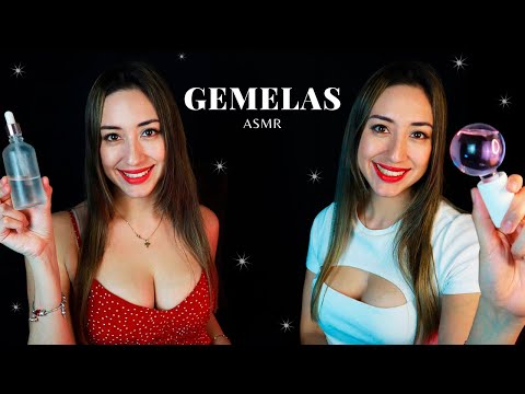 ASMR con mi GEMELA 👯‍♀️ BESOS - MOUTH SOUNDS - AGUA... ✨ ASMR en ESPAÑOL