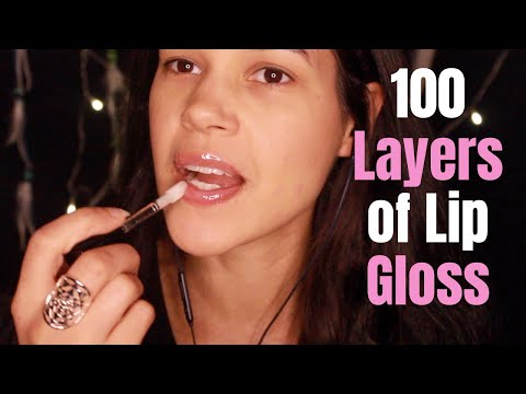 100 Layers Of Lip Gloss // ASMR