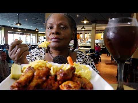 Jason's Deli Potato Salad And Pickle With Spice BBQ Chicken Wings ASMR Eating Sounds