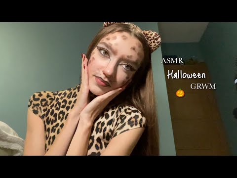 ASMR Belated Halloween GRWM 🐆 | Attempted Soft Spoken/ Lofi