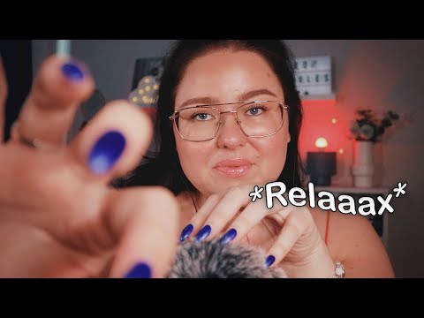 ASMR ✨ Upprepar "Relax"│ Hand movements/Face Scratching │ FLUFFY MIC ☁️