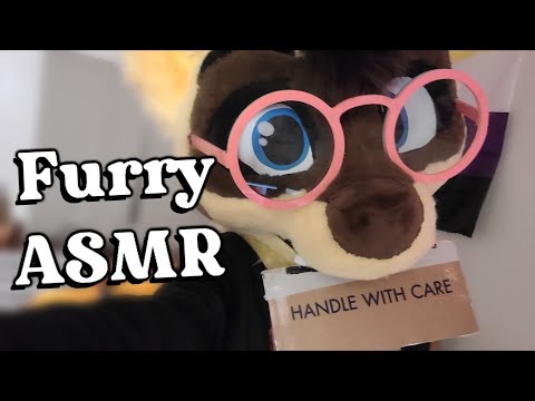Furry ASMR | More assorted sounds! (cardboard/glass/water spraying sounds, scritches)