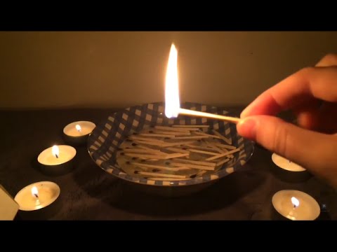 ASMR Match Lighting & Extinguishing In Dark Light Intoxicating Sounds Sleep Help Relaxation