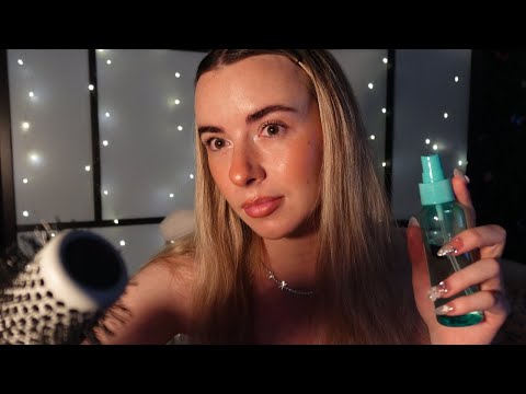 ASMR haircut/style roleplay, soft spoken and whispering (invisible clips, personal attention).