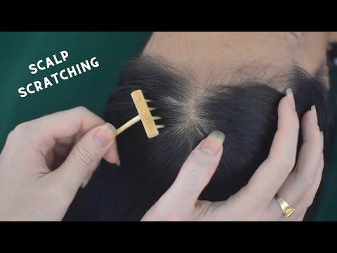 ASMR Head Scratching Real Person, Hair Parting, Hair Combing Sound For Anxiety Relief
