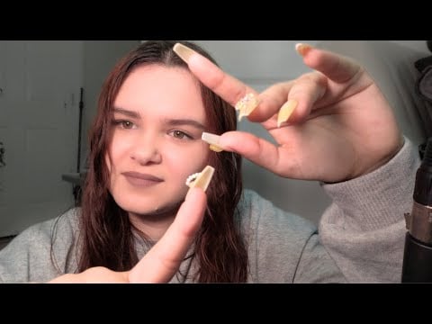 Close-Up Whispers and Tingly EXTRA Long Nails Taps | ASMR