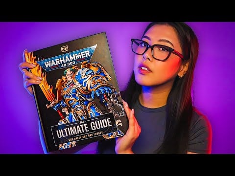 ASMR 📖 Reading The Warhammer 40,000 'ULTIMATE GUIDE' ✨ Soft Whispers & Paper Tracing For Sleep 💤