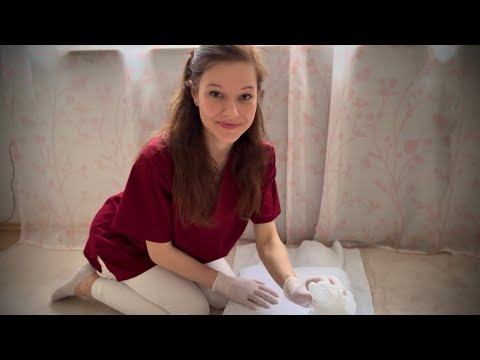 ASMR Full Body Massage Lower Body Spa, Relieving Tension Chiropractic Roleplay (english/german)