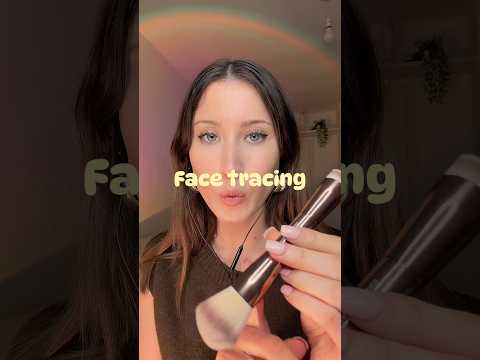 ASMR Face Tracing With A Fluffy Brush #asmr #asmrsounds #shorts