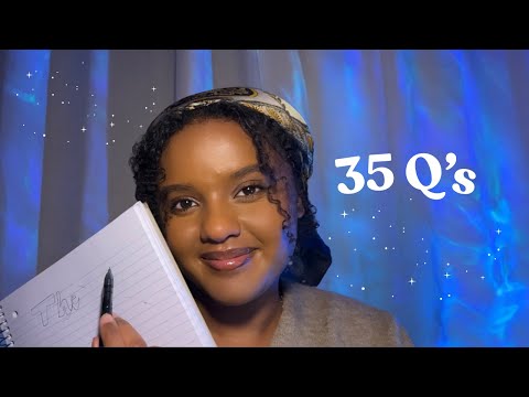 ASMR 35 Personal Questions ✨ Soft Spoken, Writing Sounds, & Cozy Ambience
