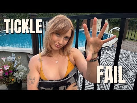 ASMR Poolside Tickle Torture FAIL 😳