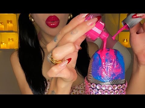 ASMR LE PONGO BARNIZ AL MICRÓFONO✨
