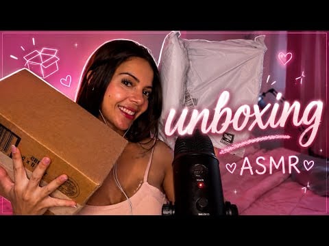 ASMR UNBOXING COMPRINHAS (tapping, show and tell, mouth sounds) 