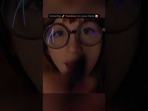 Drawing freckles on your face #asmr