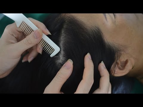 ASMR Real Person Hair Parting, Hair Play, Hair Combing With Comb, Relaxing For Relieve Stress
