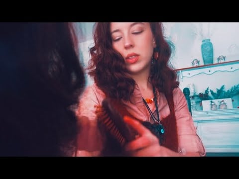 Renaissance Parlor | Stay Home With Me | ASMR | Hair Brushing & Echoey Whispers #asmr #history 