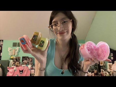ASMR Slime Sounds With Some Soft Speaking And Whispering