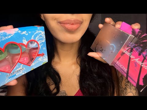 ASMR lo-fi mouth sounds & Tapping Unboxing comprinhas da Shopee 🧡 #asmrsounds