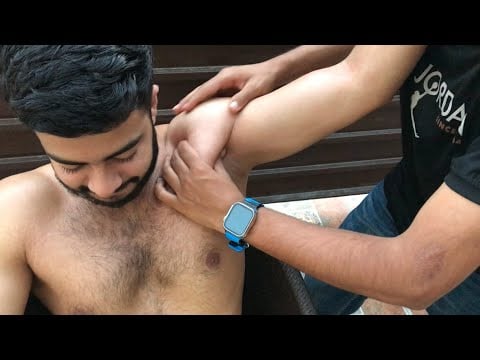 Relaxing ASMR Chest Massage | The Deepest Stage Of Loud Upper Body Muscle Cracking | 💈