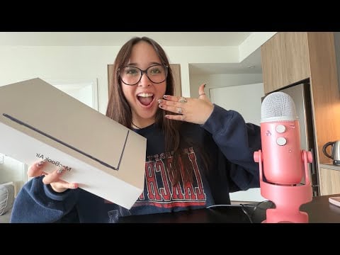 ASMR Unboxing My  NEW MacBook Air 