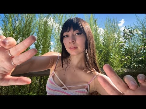 ASMR Outside🌱 Hand Movements, Plucking, Scratching