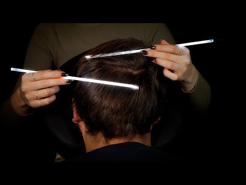 ASMR | Scalp inspection with NEW LIGHT STICKS ✨