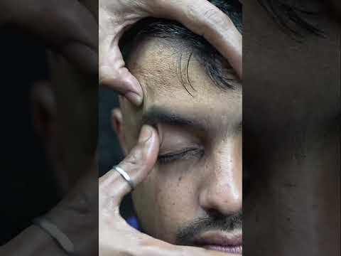 Unlock Your Forehead Tension: ASMR Massage With Varying Pressure #shorts