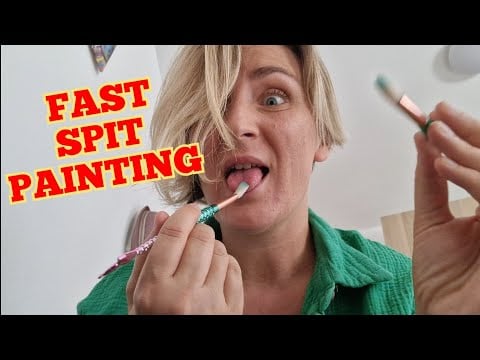 ASMR FAST AGGRESSIVE CHAOTIC SPIT PAINTING Part 2 #asmr #lofi #spitpainting #fast