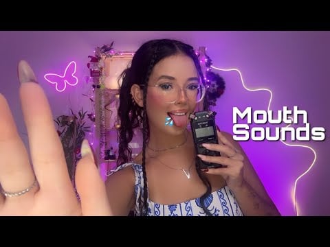 ASMR - SONS DE BOCA DELICADOS + inaudível 💦☁️ | mouth sounds tascam 