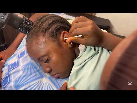 ASMR AGGRESSIVE INTENSE EAR CLEANING AND SCALP SCREAMING WITH GUM CHEWING VERY SATISFYING