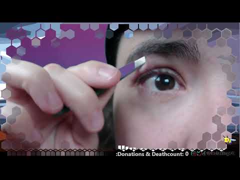 ASMR - Eyebrow Plucking & Whispers Test