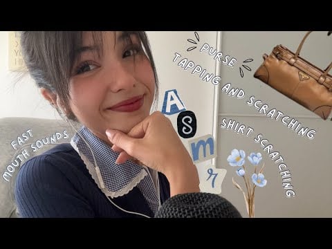 ASMR🌻✨ Fast Mouth Sounds + Shirt Scratching + Hand Sounds + Purse Triggers + ⭐Faithkeylux Collab⭐ :D