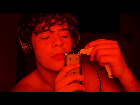 ASMR Inaudible Whispers, Mouth Sounds, Mic Touching, Mic brushing (very sensitive) 🎧