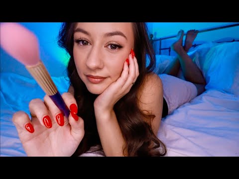 ASMR Cozy Face Brushing & Affirmations 🥰 Personal Attention For Sleep