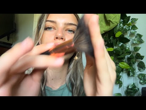 LOFI ASMR | Doing Your Glowy Makeup and Actually Touching Camera,Personal Attention, Mouth Sounds