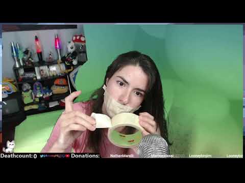 ASMR - Face Covered with Masking Tape