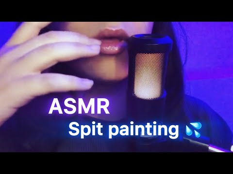 ASMR - Spit painting and Touching your face