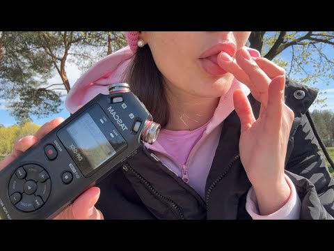 SPIT PAINTING ON YOU & Nature Sounds| no talking Tascam ASMR 