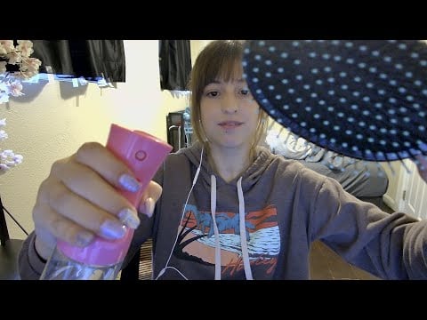ASMR Haircut / Salon Roleplay (brushing, cutting, spraying, whispered)